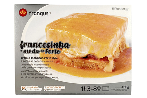 frangus, rei dos frangos, frangus food, francesinha, portuguese sandwich, croque monsieur, croque madame, portuguese food, mediterranean food, deep frozen ready meal